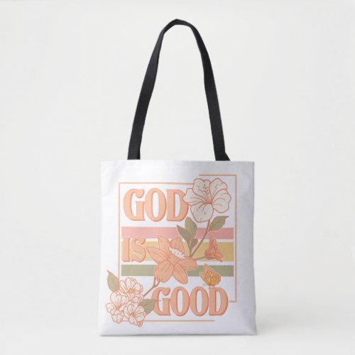 Personalized Modern God is Good Tote Bag