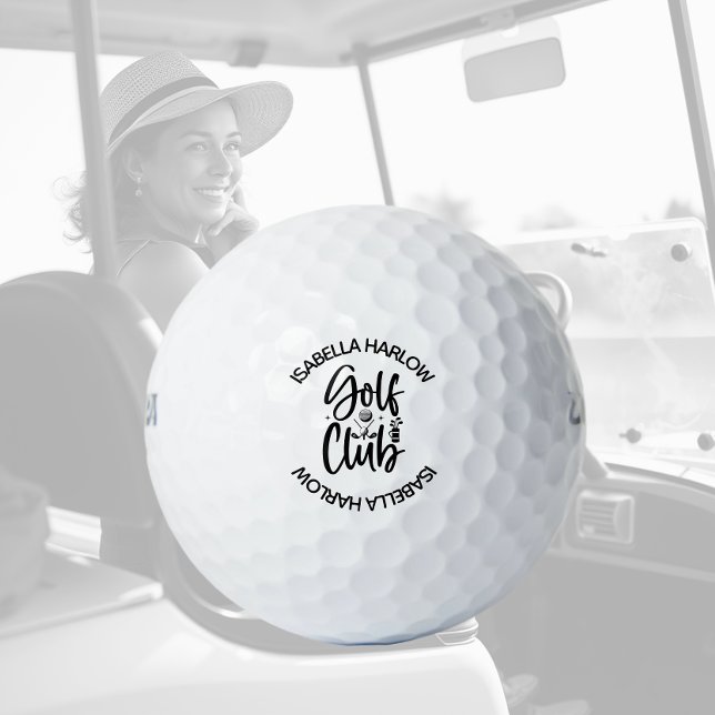 Personalized Modern Golf Club Name Golf Balls (Creator Uploaded)