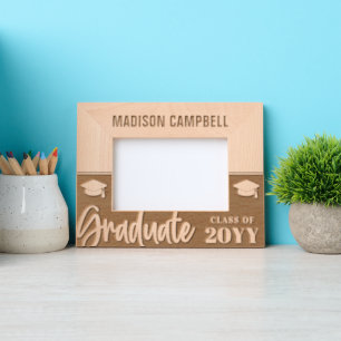 Personalized Modern Graduate Typography Graduation Engraved Frames