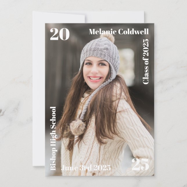 Personalized Modern Graduation Announcement (Front)