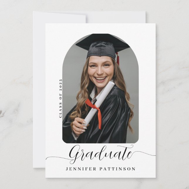 Personalized Modern Graduation Announcement (Front)