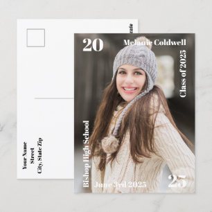Personalized Modern Graduation Announcement Postcard