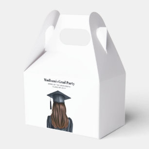 Personalized Modern Graduation Female Graduate Favor Boxes