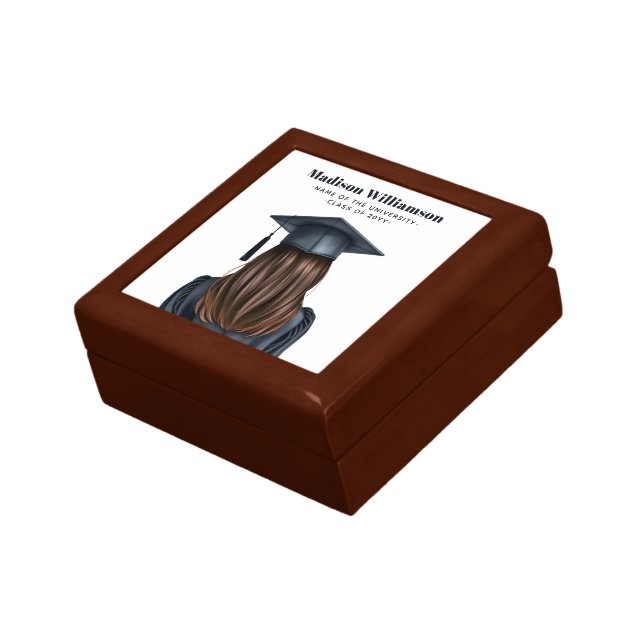 Personalized Modern Graduation Female Graduate Gift Box (Side)
