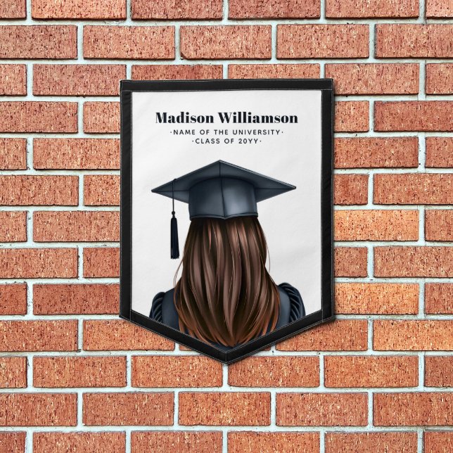 Personalized Modern Graduation Female Graduate Pennant (Insitu 1)