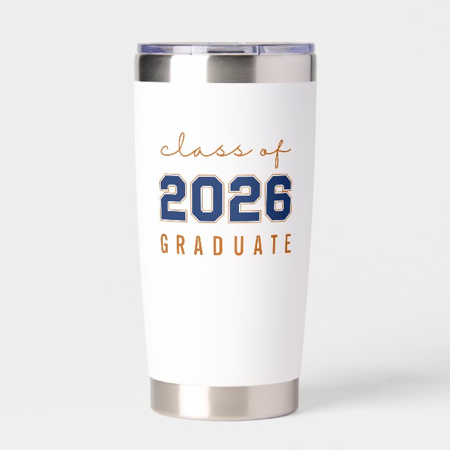 Personalized Modern Graduation Gift Class of 2026  Insulated Tumbler (Front)