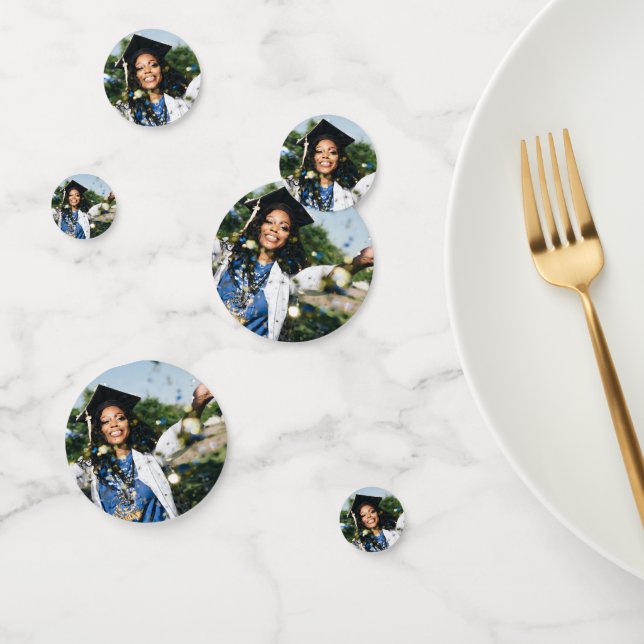 Personalized Modern Graduation Photo Confetti (Group)