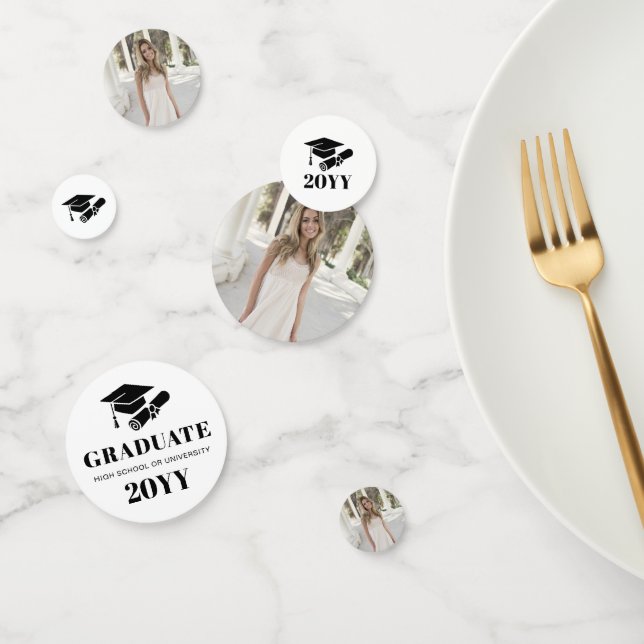 Personalized Modern Graduation Photo Confetti (Group)