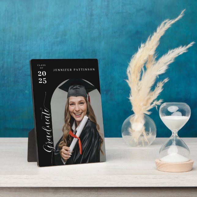 Personalized Modern Graduation Photo  Plaque (Side)