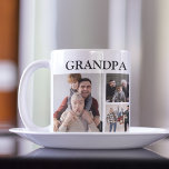 Personalized Modern Grandpa | 6 Photo Coffee Mug<br><div class="desc">Happy Fathers day coffee mug featuring 6 photo's and text which reads "GRANDPA, HAPPY FATHERS DAY, WE LOVE YOU". Can be edited to happy holidays, happy birthday, merry christmas, making the perfect gift for any relative. The mug is easily personalized and the font styles, size and colors can be changed...</div>