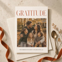 Personalized Modern Gratitude Thanksgiving Family