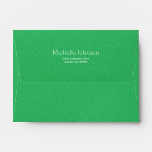 Personalized Modern Green Grainy Texture Envelope