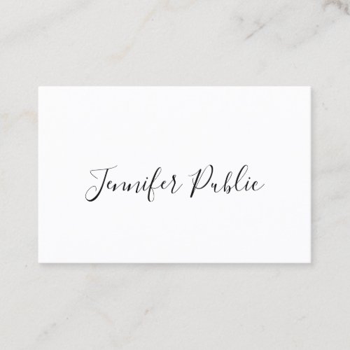 Personalized Modern Handwriting Script Elegant Business Card