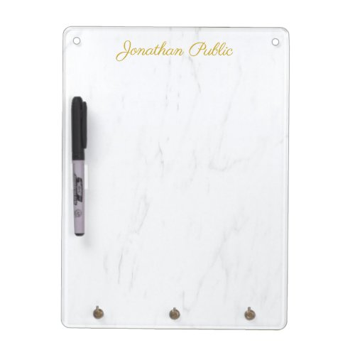 Personalized Modern Handwritten Gold Name Cool Dry Erase Board