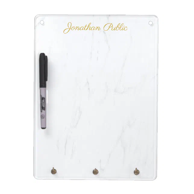 Personalized Modern Handwritten Gold Name Cool Dry Erase Board Zazzle
