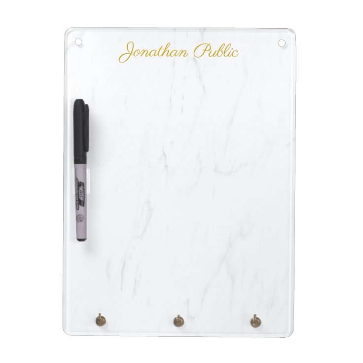 Personalized Modern Handwritten Gold Name Cool Dry Erase Board Zazzle