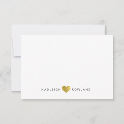 Personalized Modern Handwritten Script Name  Note Card