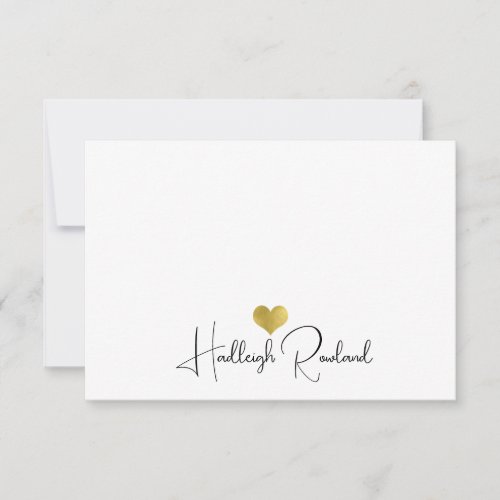 Personalized Modern Handwritten Script Name  Note Card