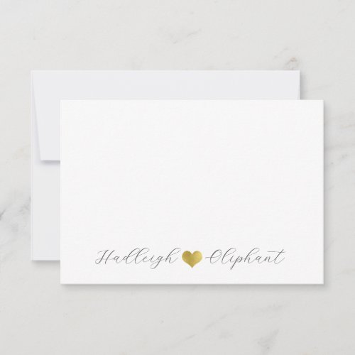 Personalized Modern Handwritten Script Name Note Card