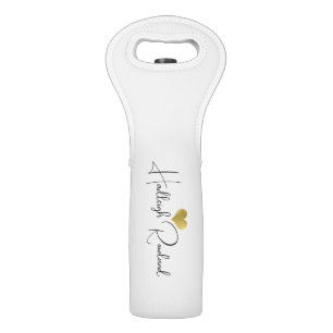 Personalized Modern Handwritten Script Name Wine Bag