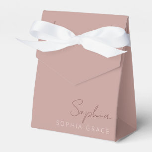 Personalized Modern Handwritten Script Wedding  Favor Boxes