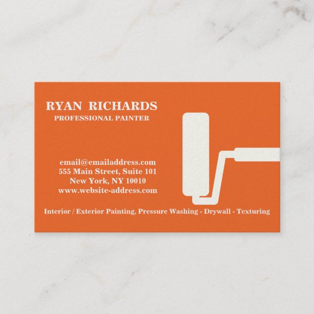 Personalized Modern House Painting Business Card (Front)