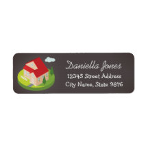 Personalized Modern House Return Address Label