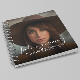 Personalized Modern In Loving memory Memorial Notebook