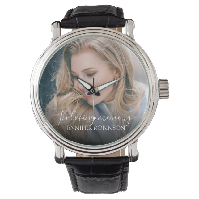 Personalized Modern In Loving memory | Memorial Watch (Front)
