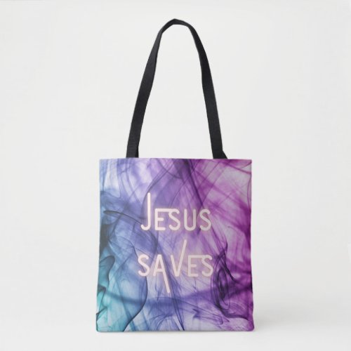 Personalized Modern Jesus Saves Tote Bag