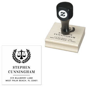 Personalized Modern Law Lawyer Attorney Rubber Stamp
