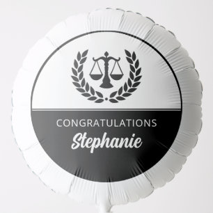 Personalized Modern Law School Graduation Balloon