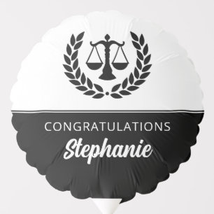 Personalized Modern Law School Graduation Balloon