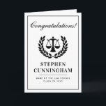 Personalized Modern Law School Graduation Card<br><div class="desc">Personalized Modern Law School Graduation Celebration and Graduate Gifts</div>