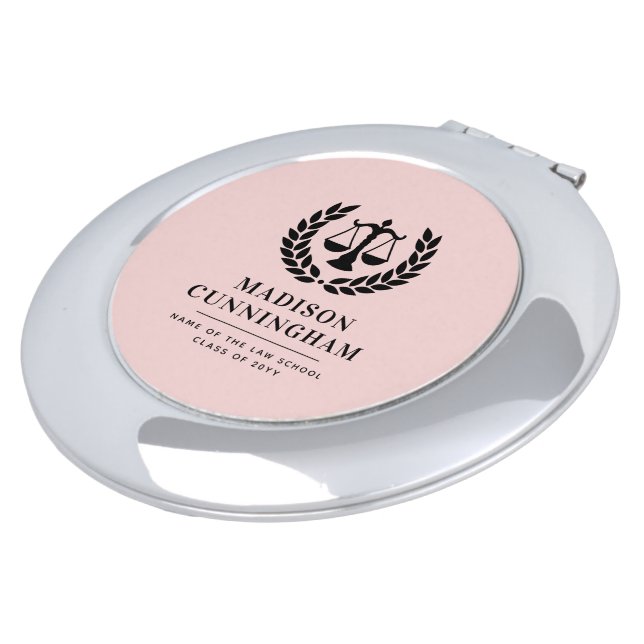 Personalized Modern Law School Graduation Compact Mirror (Turned)