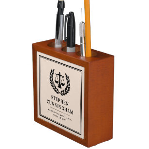 Personalized Modern Law School Graduation Desk Organizer