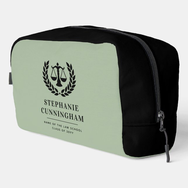 Personalized Modern Law School Graduation Dopp Kit (Right Corner)