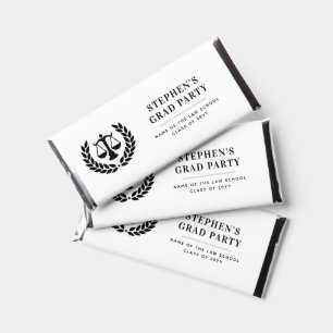 Personalized Modern Law School Graduation Hershey Bar Favors