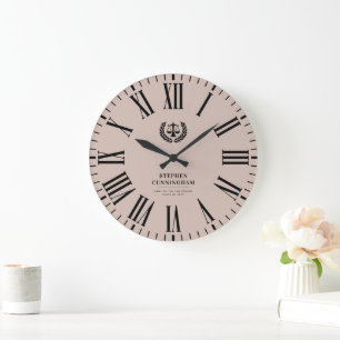 Personalized Modern Law School Graduation Large Clock