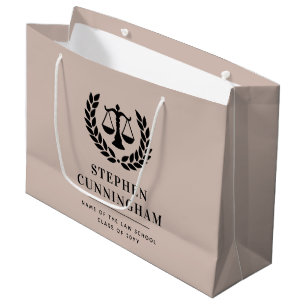Personalized Modern Law School Graduation Large Gift Bag