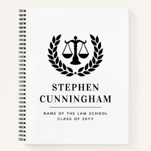 Personalized Modern Law School Graduation Notebook
