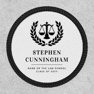 Personalized Modern Law School Graduation Patch