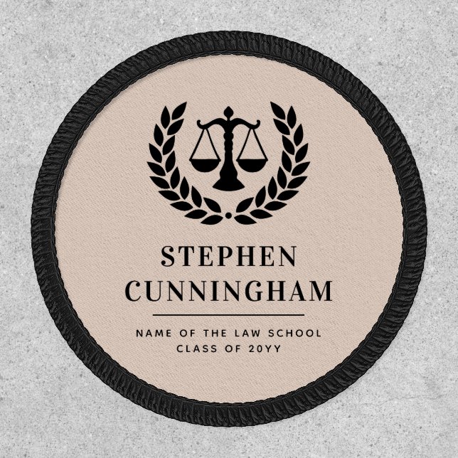 Personalized Modern Law School Graduation Patch (Front)