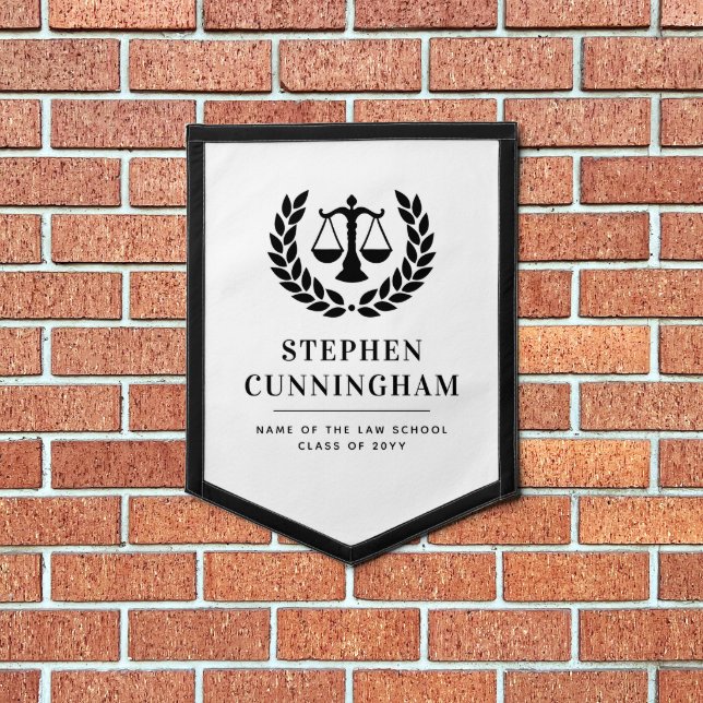 Personalized Modern Law School Graduation Pennant (Insitu 1)