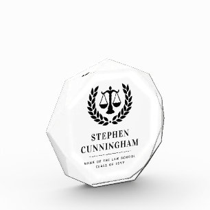Personalized Modern Law School Graduation Photo Block
