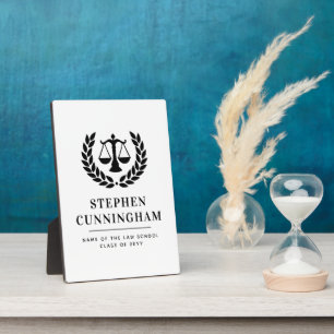 Personalized Modern Law School Graduation Plaque