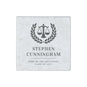 Personalized Modern Law School Graduation Stone Magnet