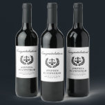 Personalized Modern Law School Graduation Wine Label<br><div class="desc">Personalized Modern Law School Graduation Celebration and Graduate Gifts</div>