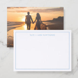 Personalized Modern Letterpress Photo Cards