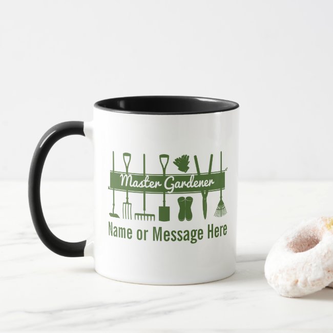 Personalized Modern Master Gardener Coffee